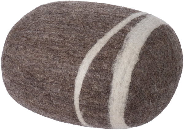 VLUV VELT Palla Da Seduta In Feltro Di Lana Merino – Seduta Ergonomica Per Casa E Ufficio, 60-65 Cm, Greige/Marrone, Certificata IGR